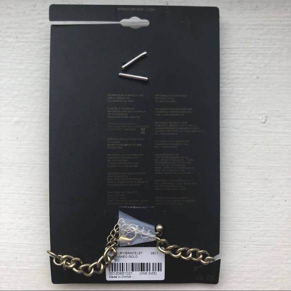 NWT Hand Chain Bracelet - Tarnished Gold - Picture 5 of 6